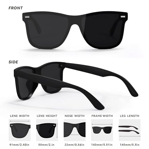 Classic Black Square UV Protected Stylish Unisex Sunglasses : Amazon.in: Fashion