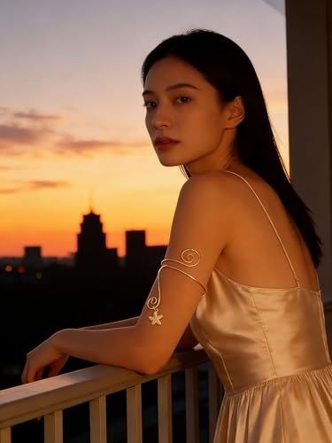 Buy figurine Arm Cuff Jewellery for Women, Bracelet for Women Stylish, Hand Bracelet for Women with Sun Pendant Design, Ideal for Wedding Ceremonies and Formal Events at Amazon.in