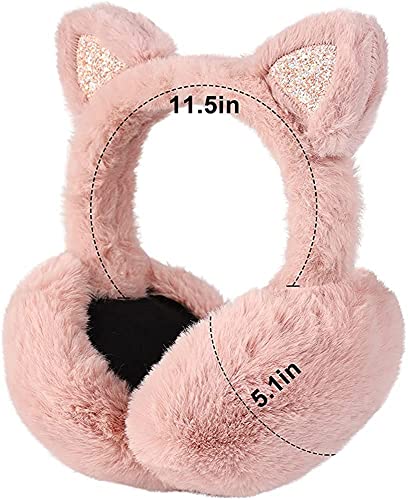 Handcuffs Ear Muff Winter Cute Cat Kitten Ear Warmer Earmuffs Faux Fur Plush Ear Cover For Girls Women : Amazon.in: Fashion