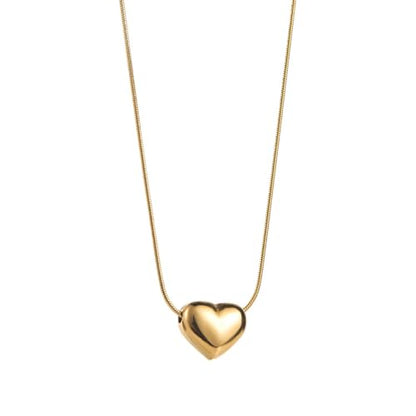 MEENAZ pendant necklace chain for women girls Love anti tarnish stainless steel gold stylish Neck Chain | Heart Locket | Modern Design | Birthday Gift Valentine| Aesthetic Jewellery for women | Accessories : Amazon.in: Jewellery