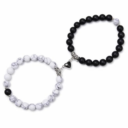 Okos Fashion Jewellery Magnetic Heart Shape Couple Bracelet