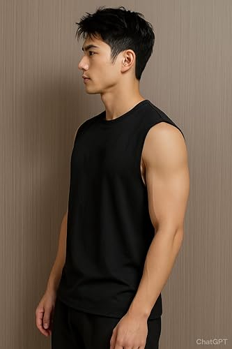 JUGULAR Tank Tops Sleeveless T-Shirt for Men Gym Wear Vest Solid Stylish Round Neck Running for Sports Workout Fitness & Casual or Beach Wear (in, Alpha, M, Black) : Amazon.in: Clothing & Accessories