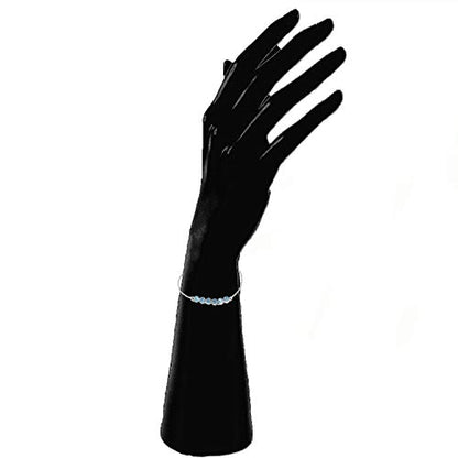Buy Mahi Rhodium Plated Gleaming Blue Solitaire Crystal Adjustable Bracelet for Women BR1100386RBlu at Amazon.in