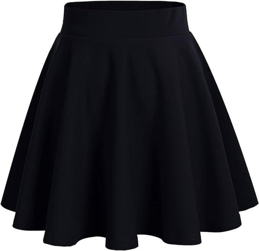 Buy Women's Skater Skirt, Black, Flared A-Line Mini Skirt at Amazon.in