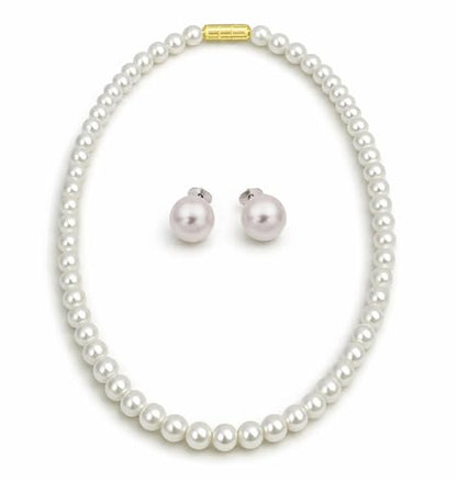 Buy Tirthi Classic White Pearl Necklace Set with Matching Stud Earrings for Women & Girls | Elegant Beaded Pearl Jewelry Set | Wedding, Party, Festive & Religious Functions Daily Wear Accessories at Amazon.in
