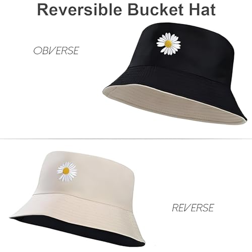 Buy Panchhi Store Women Bucket Cap Foldable Cotton Two Tone Dual Color Sun Beach Hat Fisherman Hat Casual Outdoor Cap Lovely Bomber Hats for Women Men Boy Girl, Washable & Reusable - Black at Amazon.in