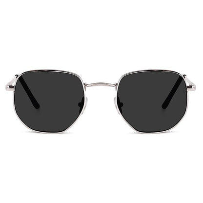 Buy SUNFRIZ Small Octagonal Polarized Sunglasses for Women Men, Classic Retro Metal Frame, UV400 Protection, Black Lens, Gold-Black at Amazon.in