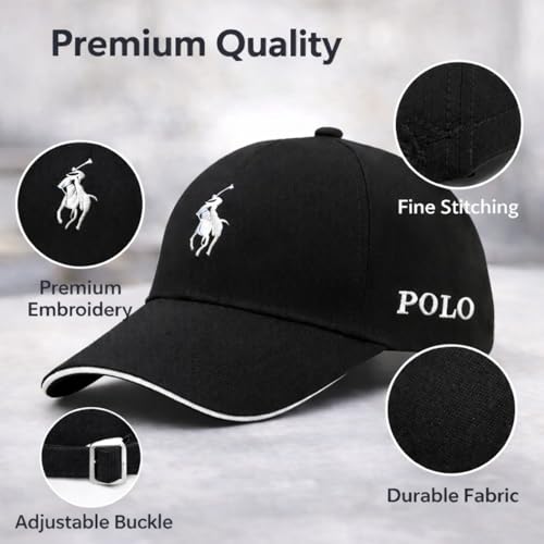 Buy Urban Punk Polo Style Baseball Cap for Men & Women (Pack of 1) – Premium Cotton Adjustable Unisex Hat, Maroon and Black Performance Sports Caps for Gym, Running, and Travel – Breathable & Durable at Amazon.in