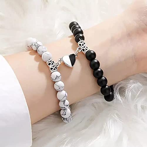 Okos Fashion Jewellery Magnetic Heart Shape Couple Bracelet