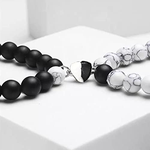 Okos Fashion Jewellery Magnetic Heart Shape Couple Bracelet
