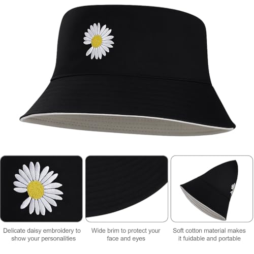 Buy Panchhi Store Women Bucket Cap Foldable Cotton Two Tone Dual Color Sun Beach Hat Fisherman Hat Casual Outdoor Cap Lovely Bomber Hats for Women Men Boy Girl, Washable & Reusable - Black at Amazon.in