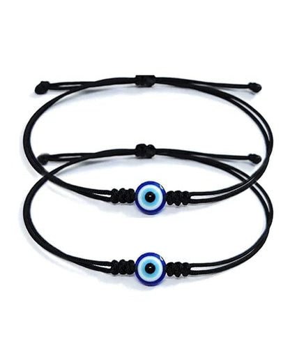ARTIFICIAL TREE Handmade Nazariya 6 mm Evil Eye Charms Black Thread Bracelet Adjustable for Women, Men, Girls & Boys 4 Piece (BLACK)(AT GIRLS BRCT 036) : Amazon.in: Jewellery
