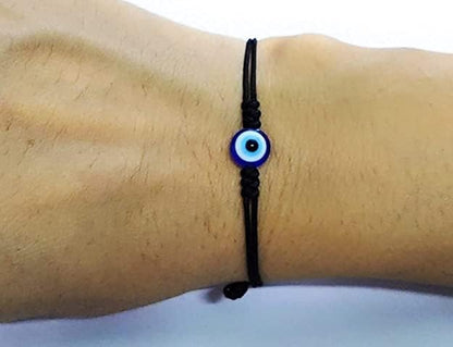 ARTIFICIAL TREE Handmade Nazariya 6 mm Evil Eye Charms Black Thread Bracelet Adjustable for Women, Men, Girls & Boys 4 Piece (BLACK)(AT GIRLS BRCT 036) : Amazon.in: Jewellery