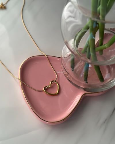 JYARSH 18K Gold Plated Heart Pendant Chain Necklace for Women & Girls | Anti Tarnish Stainless Steel Minimal Love Locket Stylish Everyday Wear Jewellery Valentine, Anniversary Birthday G : Amazon.in: Fashion
