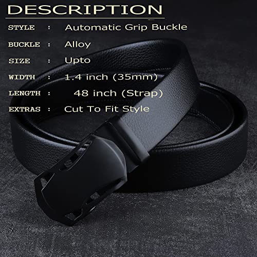 ZORO Men's Vegan Leather Belt for Men, Formal/Casual,Autolock,Black | Fit on up to 40 Inches Waist size (BLACK 58-BK72, 1) : Amazon.in: Fashion