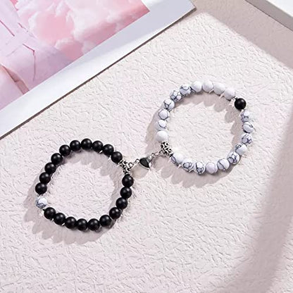Okos Fashion Jewellery Magnetic Heart Shape Couple Bracelet