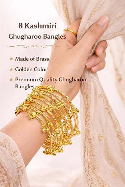 Buy Kashmiri Bangle Traditional Beaded Bangles Set for Women & Girls | Stylish Ethnic Kada Set | Wedding & Jewellery 8 Pieces (2.4) at Amazon.in