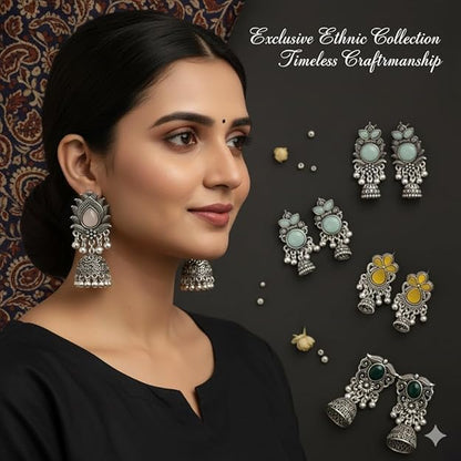 EiVAA Traditional & Designer Alloy Jhumki Earrings for Women & Girls | Lightweight Daily Use Earrings | Ethnic Stylish Jewelry for Casual, Festive & Wedding Outfits | Fashion Earrings : Amazon.in: Jewellery