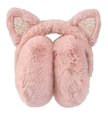 Handcuffs Ear Muff Winter Cute Cat Kitten Ear Warmer Earmuffs Faux Fur Plush Ear Cover For Girls Women : Amazon.in: Fashion
