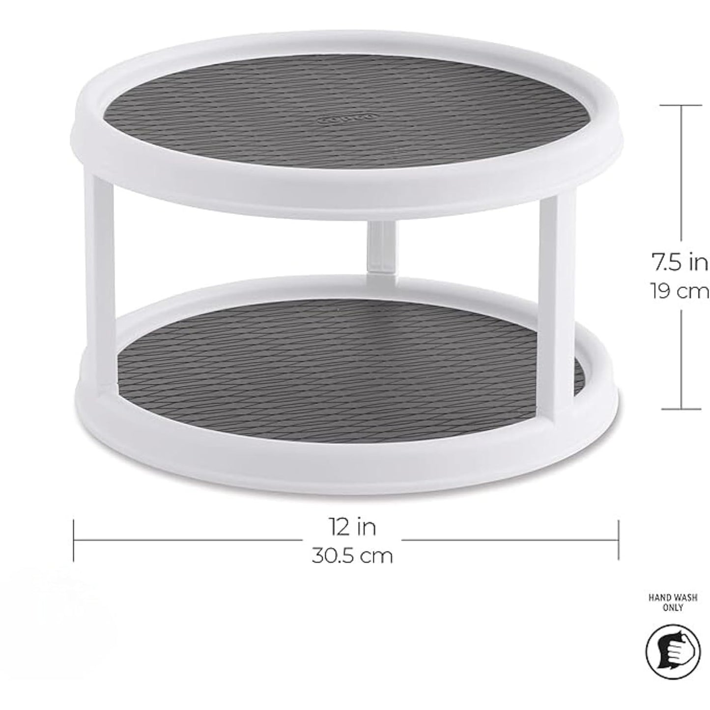 Double Layer Rotating Tray – 10-Inch Turntable Spice Rack Organizer for Kitchen, Pantry & Vanity (Pack of 1)