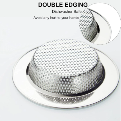 Round Stainless Steel Sink Strainer 11 CM – Rustproof Mesh Drain Filter & Anti-Clogging Hair Catcher Jali for Kitchen Sink