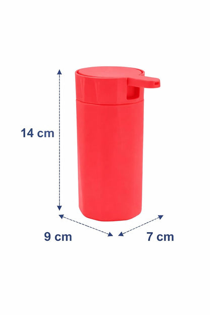 Crystal Push Soap Dispenser Bottle | Refillable Plastic Hand Wash Dispenser with Flip Top Cap (Random Color-Pack of 1)