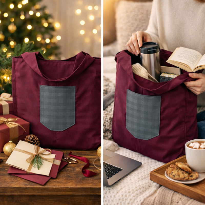 Heavy Cotton Tote Bag | Large Capacity Reusable Shoulder Bag for Shopping & Daily Use (Random Print-Pack of 1)