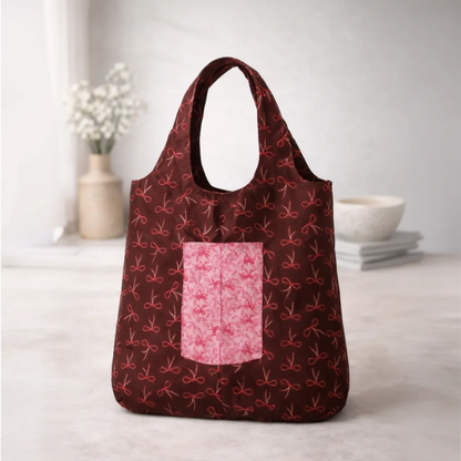 Heavy Cotton Tote Bag | Large Capacity Reusable Shoulder Bag for Shopping & Daily Use (Random Print-Pack of 1)