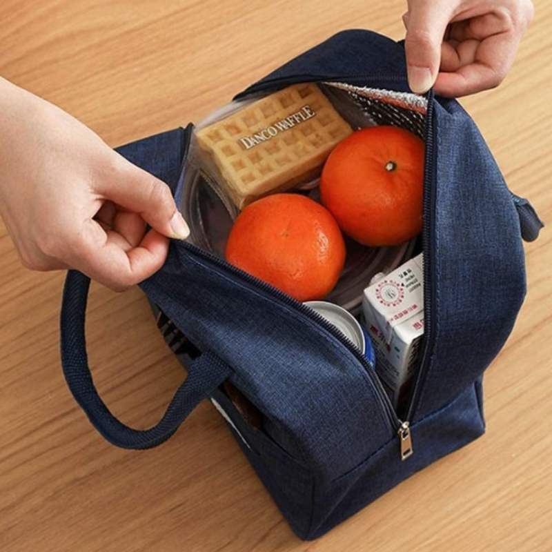 Portable Thermal Lunch Bag – Insulated Food Storage Bag for Office, School & Travel (Random Colour-Pack of 1)