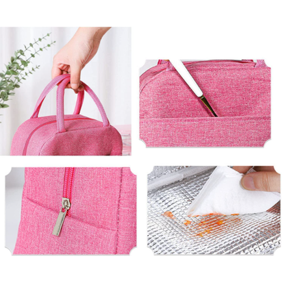 Portable Thermal Lunch Bag – Insulated Food Storage Bag for Office, School & Travel (Random Colour-Pack of 1)