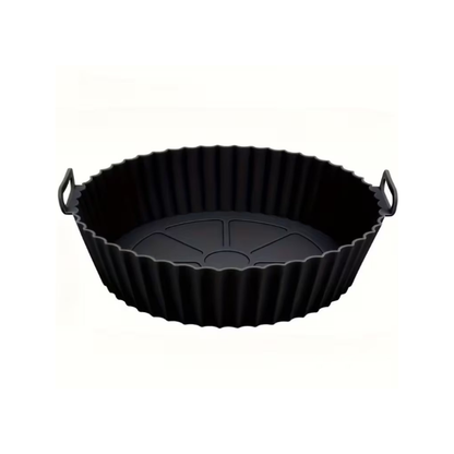 Reusable Air Fryer Silicone Liner – Non-Stick, Easy to Clean, Heat-Resistant Oven & Microwave Safe Basket (Random color-Pack of 1)