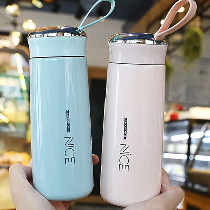 400ml Printed Glass Water Bottle – Leak-Proof Travel Bottle with Cute Design, Reusable Eco-Friendly Bottle for Office, School & Outdoor Use(Random color-Pack of 1)