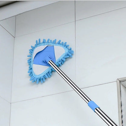 Triangle Ceiling Cleaning Mop with Handle – Microfiber Wall, Ceiling & Corner Cleaning Mop