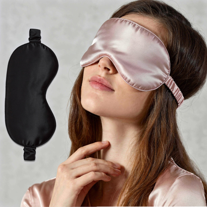 Satin Silk Eye Mask – Ultra Smooth Soft Sleep Mask & Blindfold for Sleeping, Travel, Relaxation, Meditation & Yoga (Random color-Pack of 1)