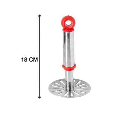 Anjani Stainless Steel Potato & Vegetable Pav Bhaji Masher – Durable Kitchen Tool (Multicolor Handle)