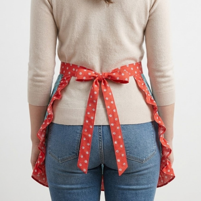 Cute Half Apron (Skirt Style) | Mini Waist Apron for Kitchen, Cooking & Cleaning | Lightweight Stylish Apron