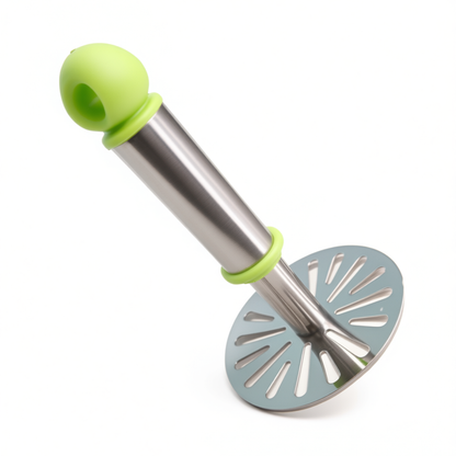 Anjani Stainless Steel Potato & Vegetable Pav Bhaji Masher – Durable Kitchen Tool (Multicolor Handle)